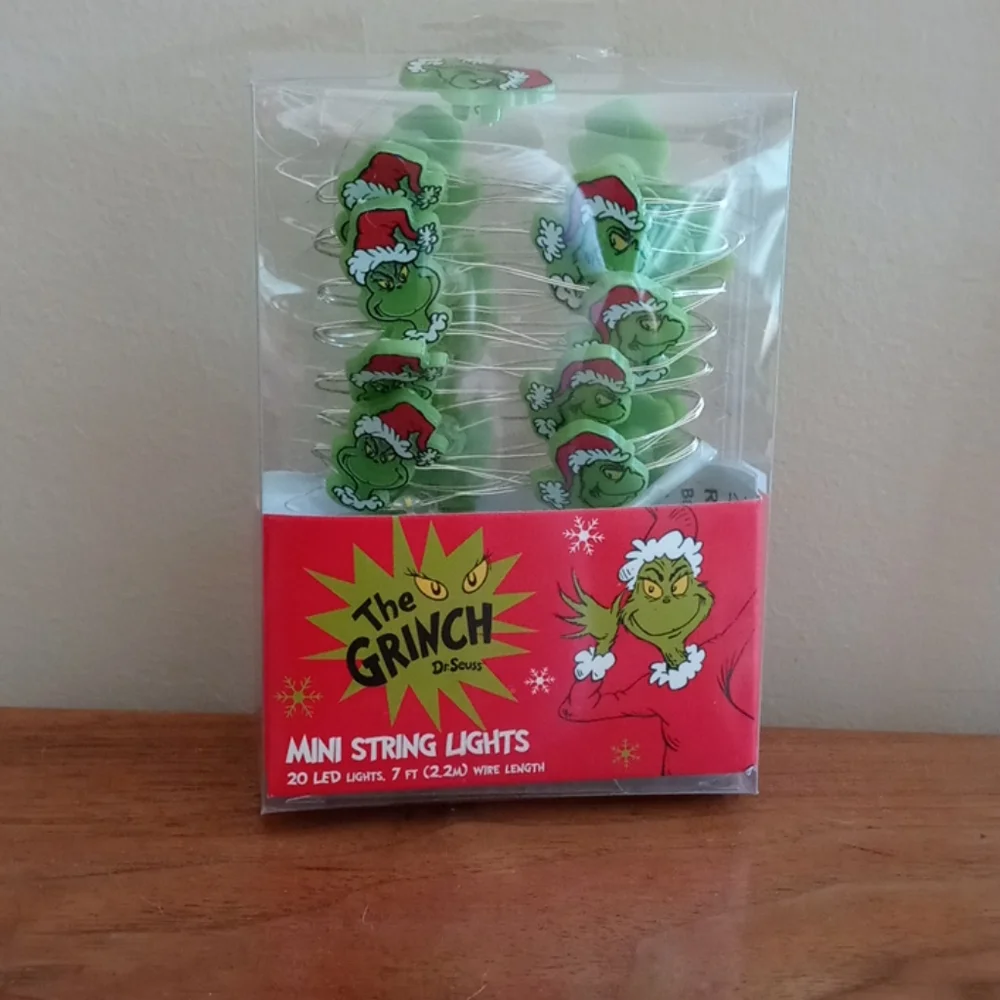 Grinch mini string lights